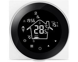 MKSS® Thermostaat voor cv - Draadloos met Wifi - Met App - Wit en Zwart