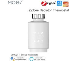 Moes - Zigbee 3.0 - Slimme radiatorknop - Thermostaatknop 1 stuks - Wit