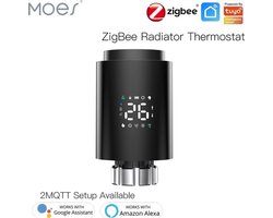 Moes - Zigbee 3.0 - Slimme radiatorknop - Thermostaatknop 1 stuks - Zwart