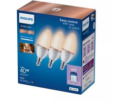 Philips Kaarslamp 40W C37 E14 x3