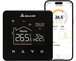 Programmeerde thermostaat voor elektrische vloerverwarming met digitaal LCD-display