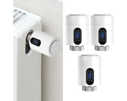 Radiator Thermostaat WiFi – Raamdetectie, Vorstbeveiliging en Kinderslot – Wit – 3-pack