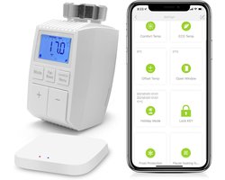 Slim Wifi Thermostaat voor Radiator met Zigbee Hub - Energie Besparen & App Bediening