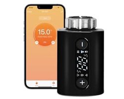 Slimme Radiatorthermostaat met Wifi en App-Bediening – Voor Radiatoren, Compatibel met Alexa en Google Home