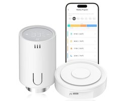 Slimme radiatorthermostaat starterkit met app-functie en compatibiliteit voor spraakbediening