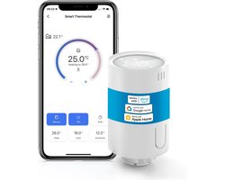 Slimme Radiatorthermostaat voor HomeKit - WiFi-verwarmingsthermostaat met Siri, Alexa en Google Assistant