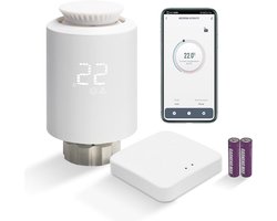 Slimme Radiatorthermostaatset met Zigbee Gateway en WiFi - Programmeerbare Thermostaten voor Slimme Verwarming