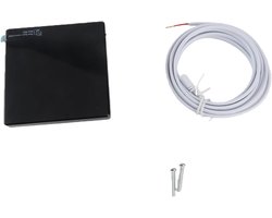 Slimme thermostaat met wifi - 16 A zwart - touchscreen - eenvoudig te bedienen via app - ShopVlot