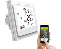 Slimme WiFi Thermostaat voor Airconditioning met LCD Scherm en Spraakbediening