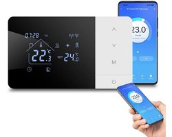 Slimme WiFi Thermostaat voor Verwarming en Koeling - 2-Draads, App & Spraakbediening