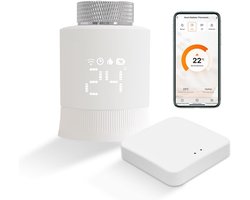 Slimme Zigbee Radiatorthermostaat met Hub voor Programmeerbare Verwarmingsregeling