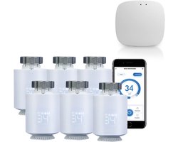 Slimme Zigbee Thermostaatkraan voor Radiator - App en Spraakbesturing met Alexa/Google Home
