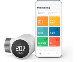 tado° Slimme Radiatorknop X - Slimme Thermostaatknop - Uitbreidingset 1 stuk - werkt met Google Home, Alexa & Apple Homekit - Draadloos - Zwart/Wit