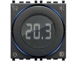 Thermostaat met wielen en led-achtergrondverlichting voor wandmontage