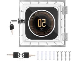 Vergrendelingsdoos thermostaat met sleutel voor thermostaatbescherming - transparant acryl - 12 x 14 x 45 cm - universeel compitabel