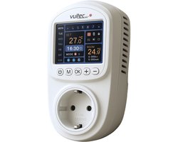 Vultec IQP Thermostaat - Smart Wifi thermostaat - programmeerbaar - Plugin - Stekker