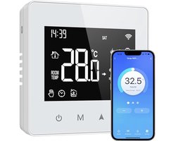 Wifi thermostaat met led-touchscreen - programmeerbaar, spraakbesturing en afstandsbediening