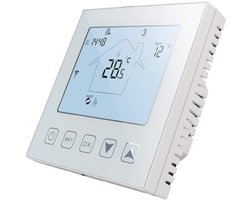 WiFi-verbonden thermostaat elektrische vloerverwarming 16A Alexa Google Assistant compatibel met sensor, programmeerbare kamerthermostaat elektrische vloerverwarming 220V