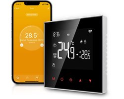 Ynkkvre – thermostaat – WiFi programmeerbare thermostaat voor elektrische vloerverwarming 16A – compatibel met app – groot LCD-scherm
