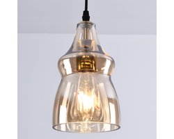 1-lichts hanglamp Trinidad met amber glas - variant 2
