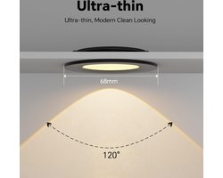 12V inbouwlamp LED camper boot plafondlamp - 4 spots - warm wit - 3000K - caravan keuken badkamer