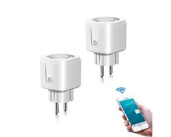 2x Slimme Stekker met Timer & Energiebesparing - Alexa & Google Home Compatibel - 16 A - 3840W