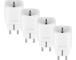 4x Hombli Slimme Stekker - WiFi - Energiemeter via mobiele app