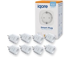 8x Slimme Stekker voor APPLE HOMEKIT- Geen hub vereist - MATTER ondersteuning - Tijdschakelaar en Energiemeter - Siri Google Home & Amazon Alexa - Gratis Smartlife App - 16A