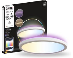 Calex Halo Slimme Plafonnière - Smart Plafondlamp 40cm - RGB en Warm Wit Licht - Wit