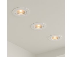 Calex Slimme Inbouwspot - Smart LED Downlight Dimbaar - Kantelbaar - Warm Wit Licht - Wit