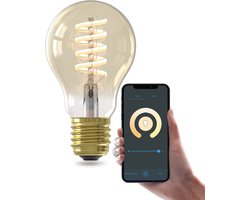 Calex Smart Filament LED Lamp - E27 - Warm Wit Licht - Goud - Slimme Verlichting - A60 - 7W