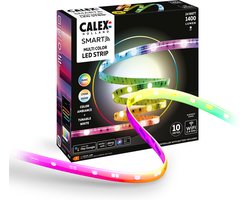 Calex Smart LED Strip - 10M, RGBIC+CCTIC, Wifi Bedienbaar, Muzieksynchronisatie, Binnengebruik, 1400 Lumen, Slimme Lichtstrip, Smart Verlichting