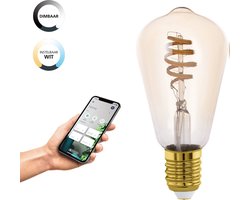 EGLO connect.z  Smart LED Lamp - E27 - Ø 6,4 cm - Instelbaar wit licht - Dimbaar - Zigbee