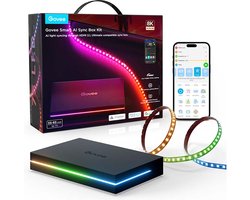 Govee AI Sync Box 2 55–65 inch - HDMI sync box met ledverlichting - RGBICW - app-bediening - Alexa/Google - Matter compatibel