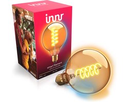 Innr E27 filament lamp - werkt met Philips Hue* - Zigbee - LED smart bulb - warmwit tot koelwit licht - Globe - slimme verlichting - dimbaar - 640 lumen - 1 pack