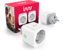 Innr slimme stekker - Zigbee - werkt met Philips Hue* - smart plug met energiemeter - smartplug - 2 stuks