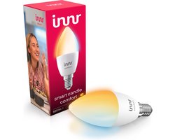 Innr smart E14 LED lamp - werkt met Philips Hue* - Zigbee bulb - warmwit tot koelwit licht - slimme kaarslamp - dimbaar - 520 lumen - 1 pack