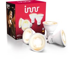 Innr smart GU10 LED lamp - werkt met Philips Hue* - Zigbee LED spot - warm white - slimme lamp - dimbaar - 460 lumen - 4 pack