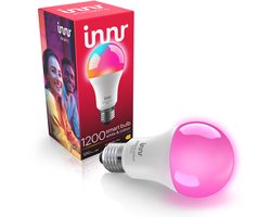 Innr Zigbee E27 LED lamp - werkt met Philips Hue* (bridge vereist) - smart bulb - wit en gekleurd licht - geeft 50% meer licht - slimme lamp - dimbaar - 1210 lumen - 1 pack