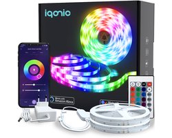 Iqonic Smart LED Strip - WiFi Ledstrip Met Afstandsbediening - 10 Meter - Led Lights