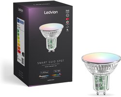 Ledvion - 2X Smart RGB+CCT GU10 LED Spot - 4,9W - 345L - Dimbaar - Wifi-Alexa & Google Home