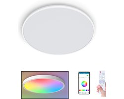 Lichtendirect - Smart LED Plafondlamp met Afstandsbediening - APP Bedienbaar - Kinderkamer plafondlamp - Dimbaar RGB - Plafonniere voor woonkamer