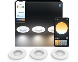 Philips Hue Adore badkamerinbouwspot - warm- tot koelwit licht - 3-pack - wit