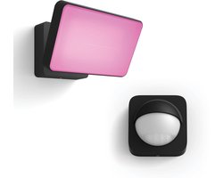 Philips Hue Discover Verstraler (Zwart) - Buitenlamp met Bewegingssensor - Wit en Gekleurd Licht - Incl. Hue Bewegingssensor voor Buiten - Hue White and Color Ambiance