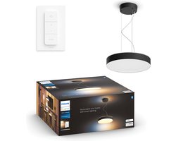 Philips Hue Enrave hanglamp - warm tot koelwit licht - zwart - 1 dimmer switch