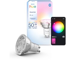 Philips Hue Essential Slimme LED GU10 Spotlight, Wit en gekleurd licht