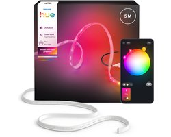 Philips Hue Flux LED strip voor buiten 5 m, Nauwkeurige kleurovergangen van Chromasync™ Helder, echt wit licht 3000 lumen