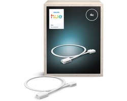 Philips Hue Flux Verbindingskabel - Creëert lichtvrije zones - 50 cm lang - Flexibele en eenvoudige installatie - 4 stuks