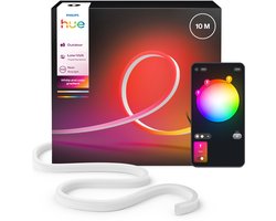 Philips Hue Neon LED strip voor buiten 10 m, Nauwkeurige kleurovergangen van Chromasync™ Helder, echt wit licht 1100 lumen