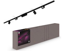 Philips Hue Perifo railverlichting plafond - wit en gekleurd licht - 4-spots - zwart - basisset